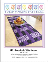 Berry Trellis Table Runner Downloadable Pattern by Tulip Square Patterns