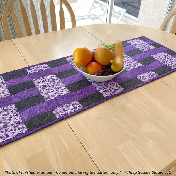 Berry Trellis Table Runner Downloadable Pattern by Tulip Square Patterns