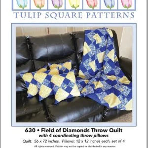 Field of Diamonds Throw Downloadable Pattern by Tulip Square Patterns