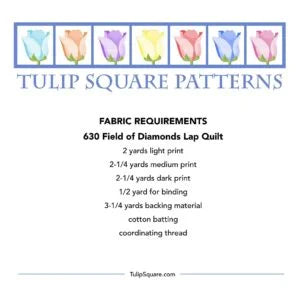 Field of Diamonds Throw Downloadable Pattern by Tulip Square Patterns