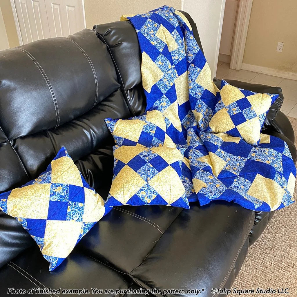 Field of Diamonds Throw Downloadable Pattern by Tulip Square Patterns