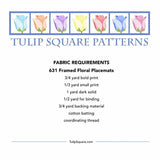 Framed Floral Placemats Downloadable Pattern by Tulip Square Patterns