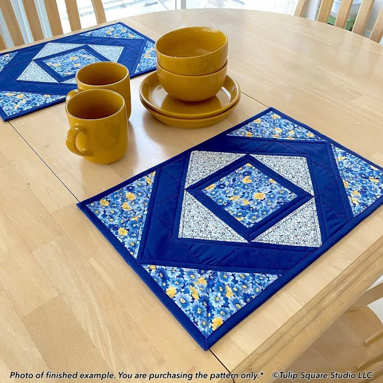 Framed Floral Placemats Downloadable Pattern by Tulip Square Patterns