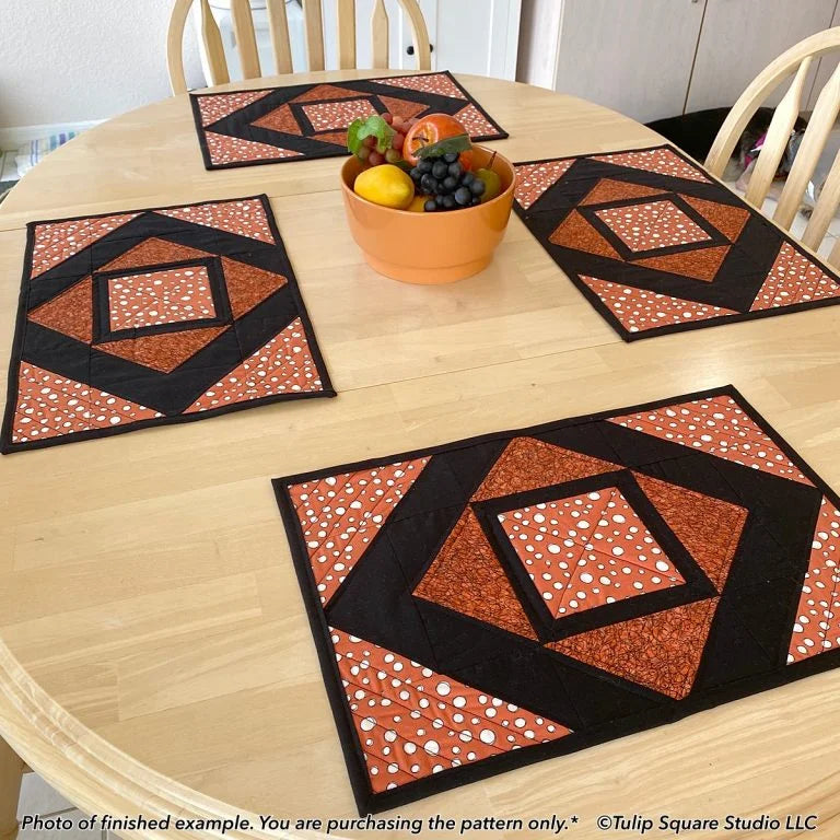 Framed Floral Placemats Downloadable Pattern by Tulip Square Patterns