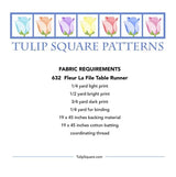 Fleur La File Table Runner Downloadable Pattern by Tulip Square Patterns