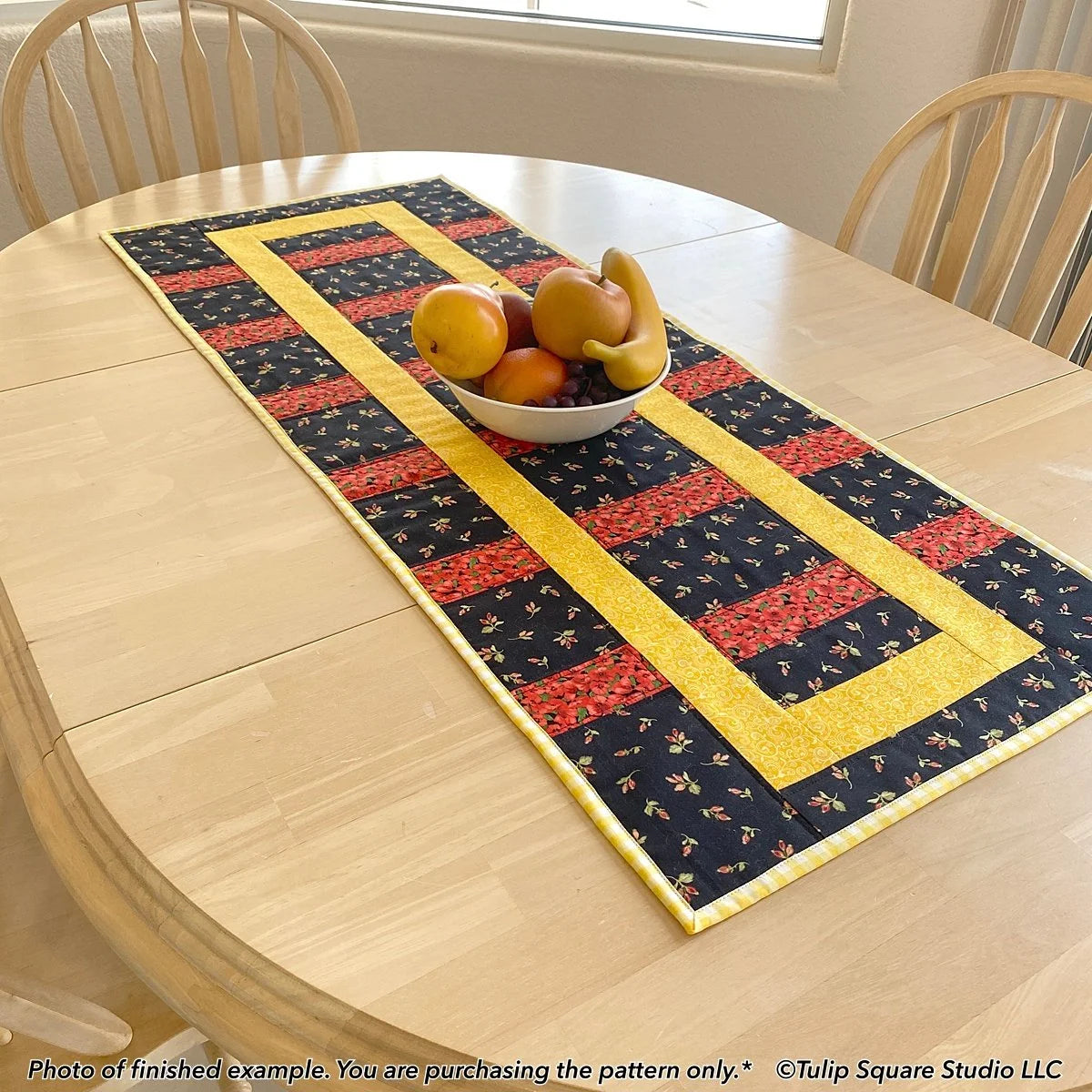 Fleur La File Table Runner Downloadable Pattern by Tulip Square Patterns