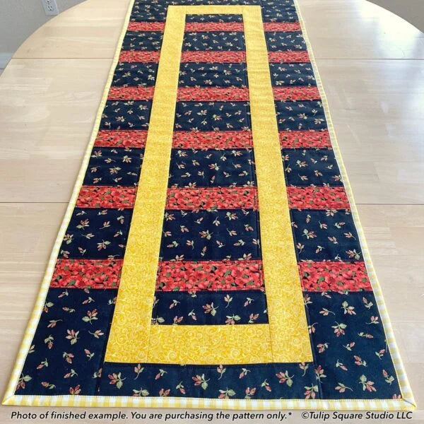 Fleur La File Table Runner Downloadable Pattern by Tulip Square Patterns