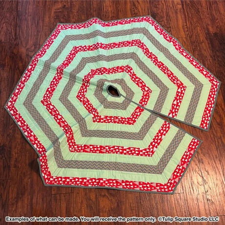 Easy Holiday Tree Skirt Downloadable Pattern by Tulip Square Patterns