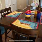 Long Log Cabin Placemats Downloadable Pattern by Tulip Square Patterns