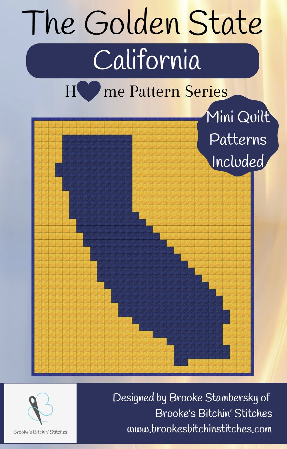 The Golden State California Downloadable Pattern By Brooke's Bitchin' Stitches