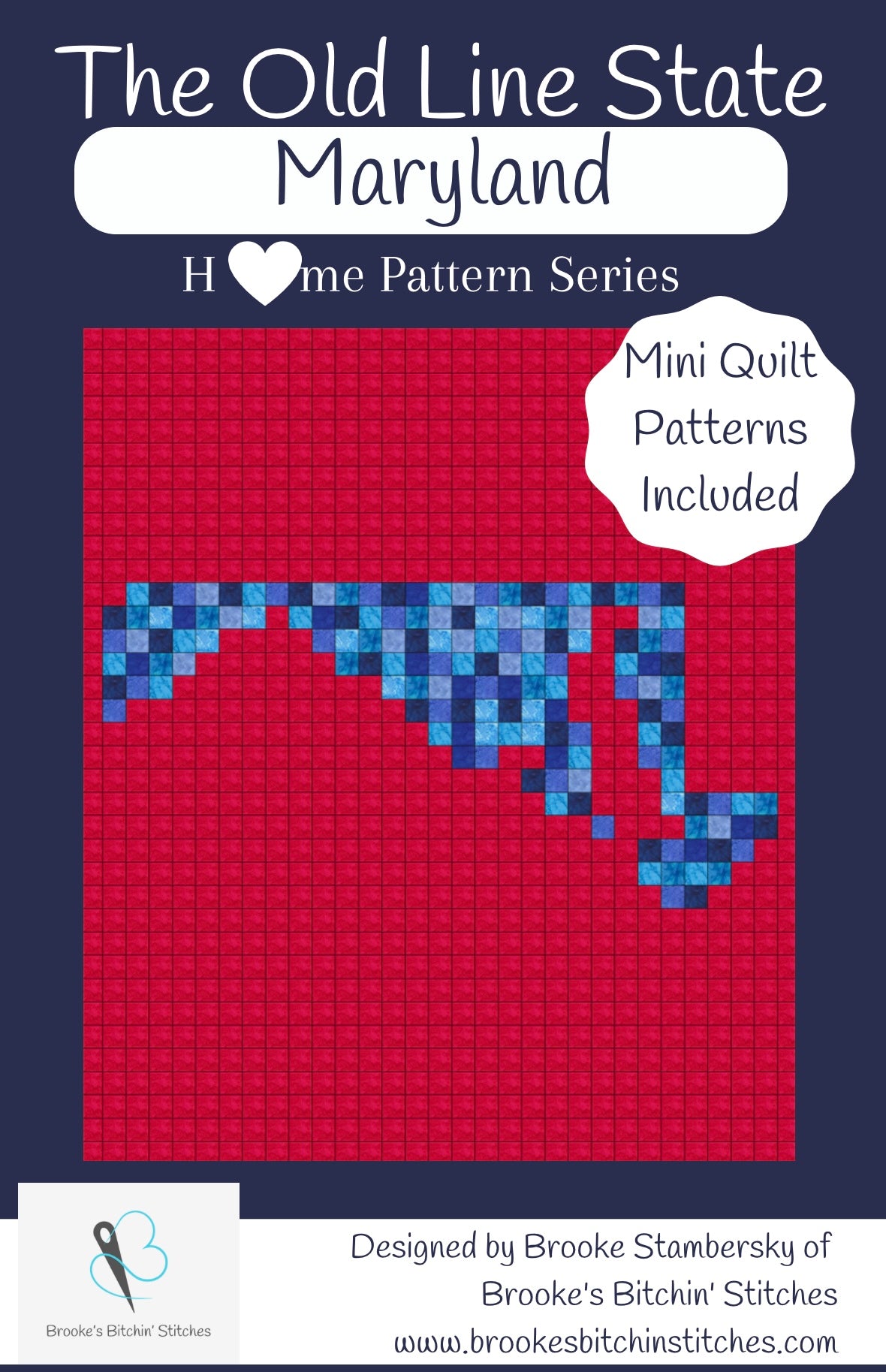 The Old Line State Maryland Downloadable Pattern By Brooke's Bitchin' Stitches