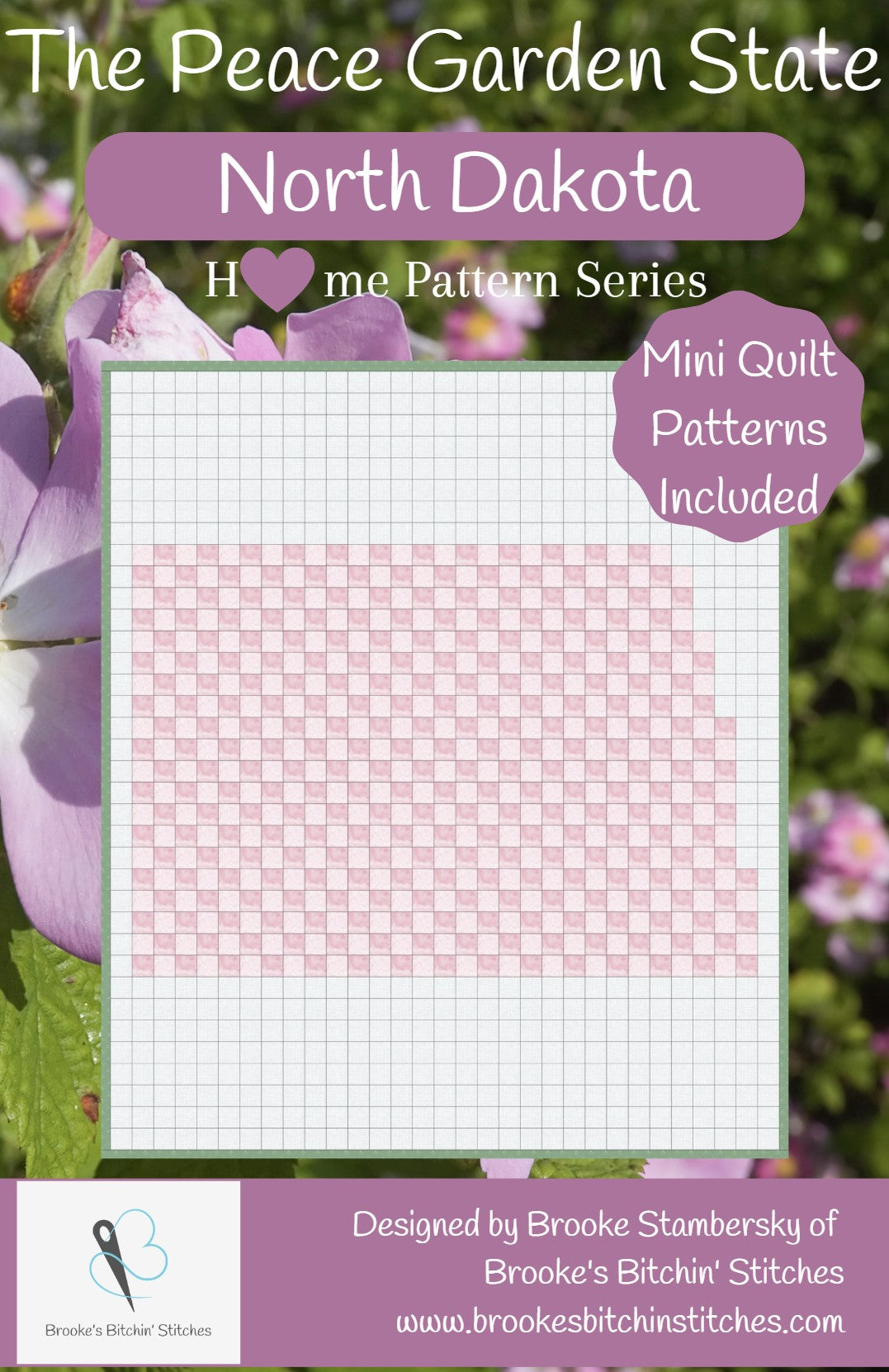 The Peace Garden State North Dakota Downloadable Pattern By Brooke's Bitchin' Stitches
