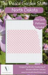 The Peace Garden State North Dakota Downloadable Pattern By Brooke's Bitchin' Stitches