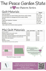 Back of the The Peace Garden State North Dakota Downloadable Pattern By Brooke's Bitchin' Stitches