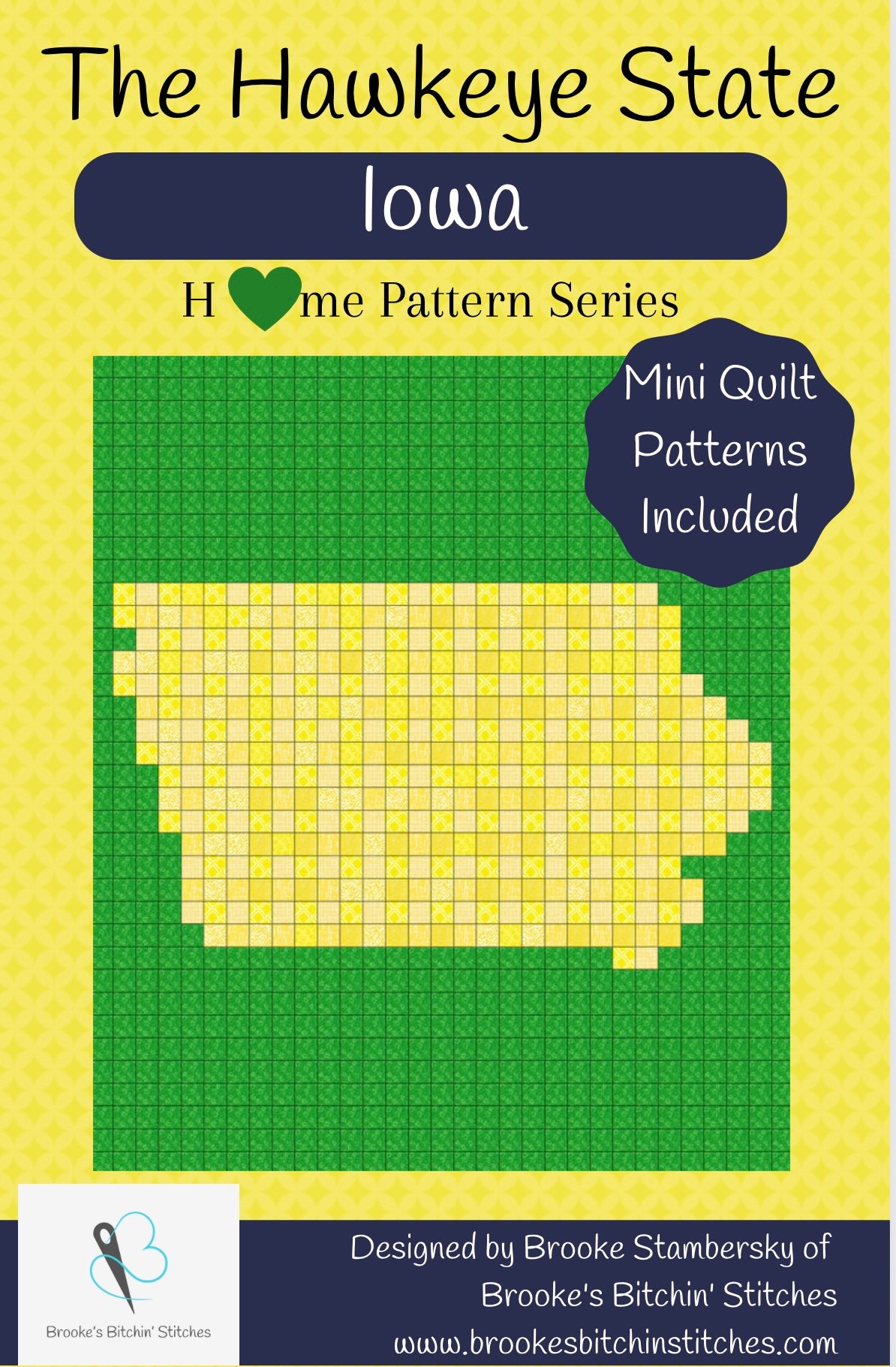 The Hawkeye State Iowa Downloadable Pattern By Brooke's Bitchin' Stitches