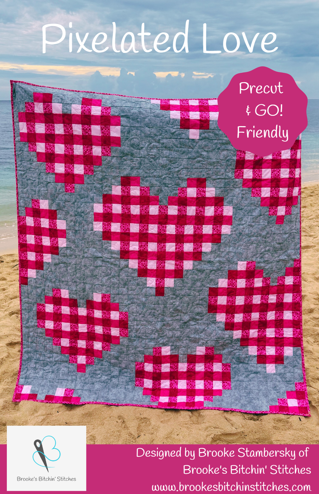 Pixelated Love Downloadable Pattern By Brooke's Bitchin' Stitches