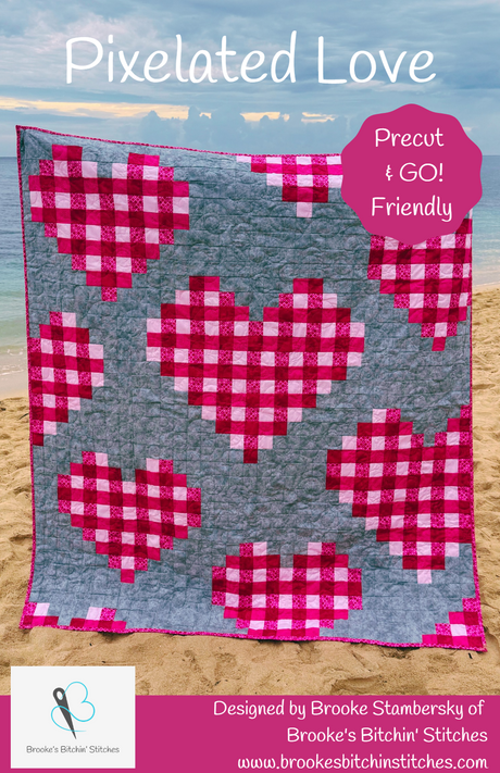 Pixelated Love Downloadable Pattern By Brooke's Bitchin' Stitches