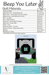 Back of the Beep You Later Downloadable Pattern By Brooke's Bitchin' Stitches