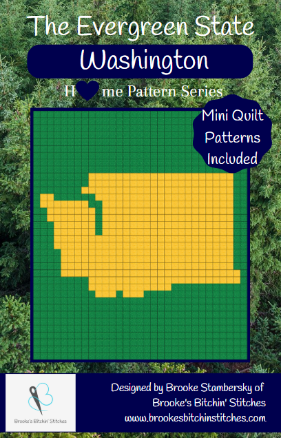 The Evergreen State Washington Downloadable Pattern By Brooke's Bitchin' Stitches