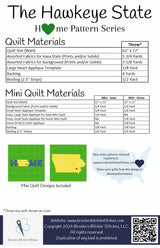 Back of the The Hawkeye State Iowa Downloadable Pattern By Brooke's Bitchin' Stitches