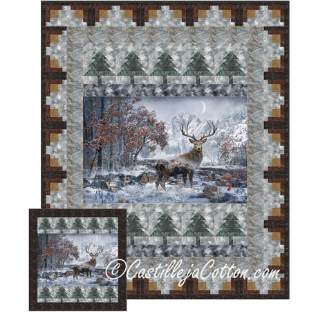 Mountain Stag Downloadable Pattern by Castilleja Cotton by Castilleja Cotton