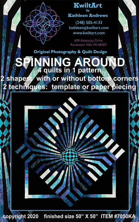 Spinning Around Quilt Pattern by Kwilt Art