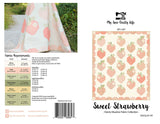 Back of the Sweet Strawberry Quilt Pattern by y Sew Quilty Life