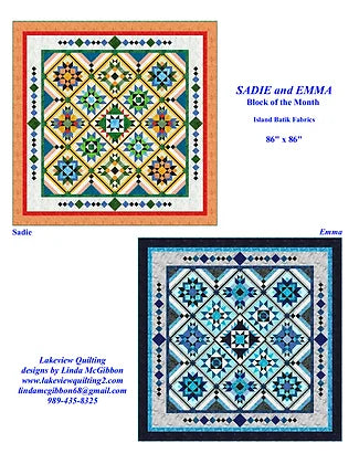 Sadie and Emma Downloadable Pattern by Lakeview Quilting