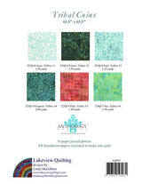 Back of the Tribal Coins Downloadable Pattern by Lakeview Quilting