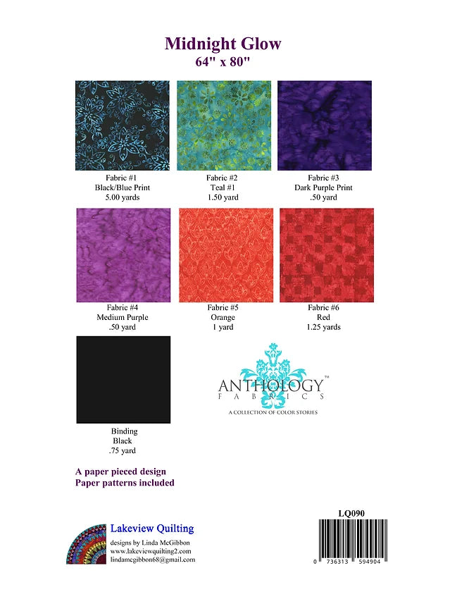 Midnight Glow Quilt Pattern by Lakeview Quilting