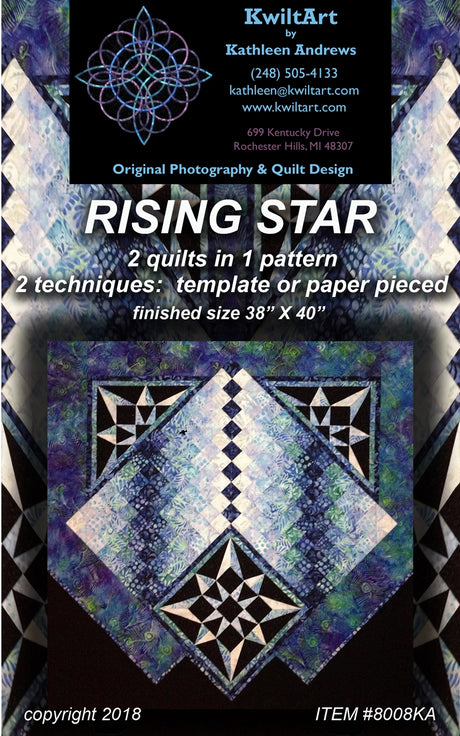 Rising Star Quilt Pattern by Kwilt Art