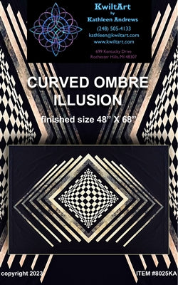Curved Ombre Illusion Quilt Pattern by Kwilt Art