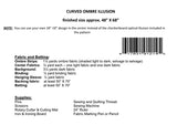 Back of the Curved Ombre Illusion Quilt Pattern by Kwilt Art