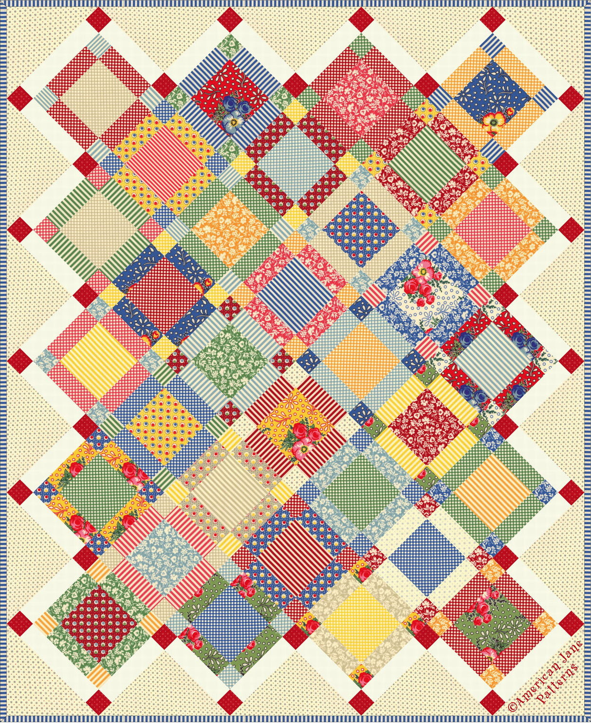 Red Carpet Quilt Pattern by American Jane Patterns