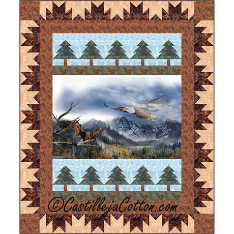 Eagle Mountains Panel Downloadable Pattern by Castilleja Cotton by Castilleja Cotton