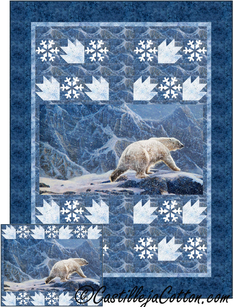 Snowy Polar Bear Downloadable Pattern by Castilleja Cotton