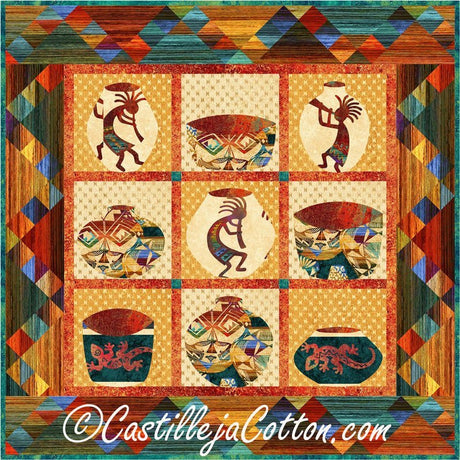 Native Pottery Downloadable Pattern by Castilleja Cotton