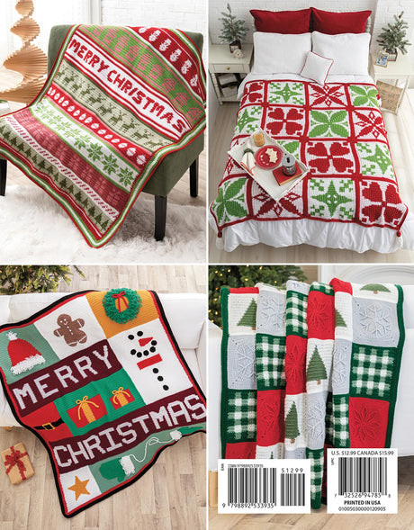 Back of the Festive Christmas Crochet Afghans Pattern by Annie's