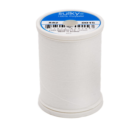 Polyester Bobbin Thread 60wt 1100yds White by Sulky Of America