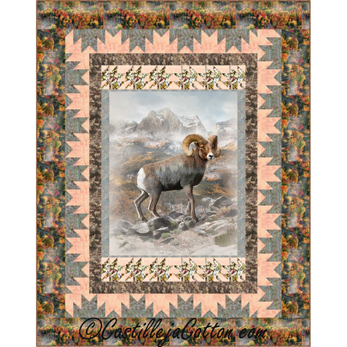 Mountain Sheep Downloadable Pattern by Castilleja Cotton