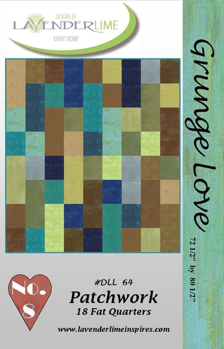 Grunge Love Patchwork Quilt Pattern by Lavender Lime Quilting