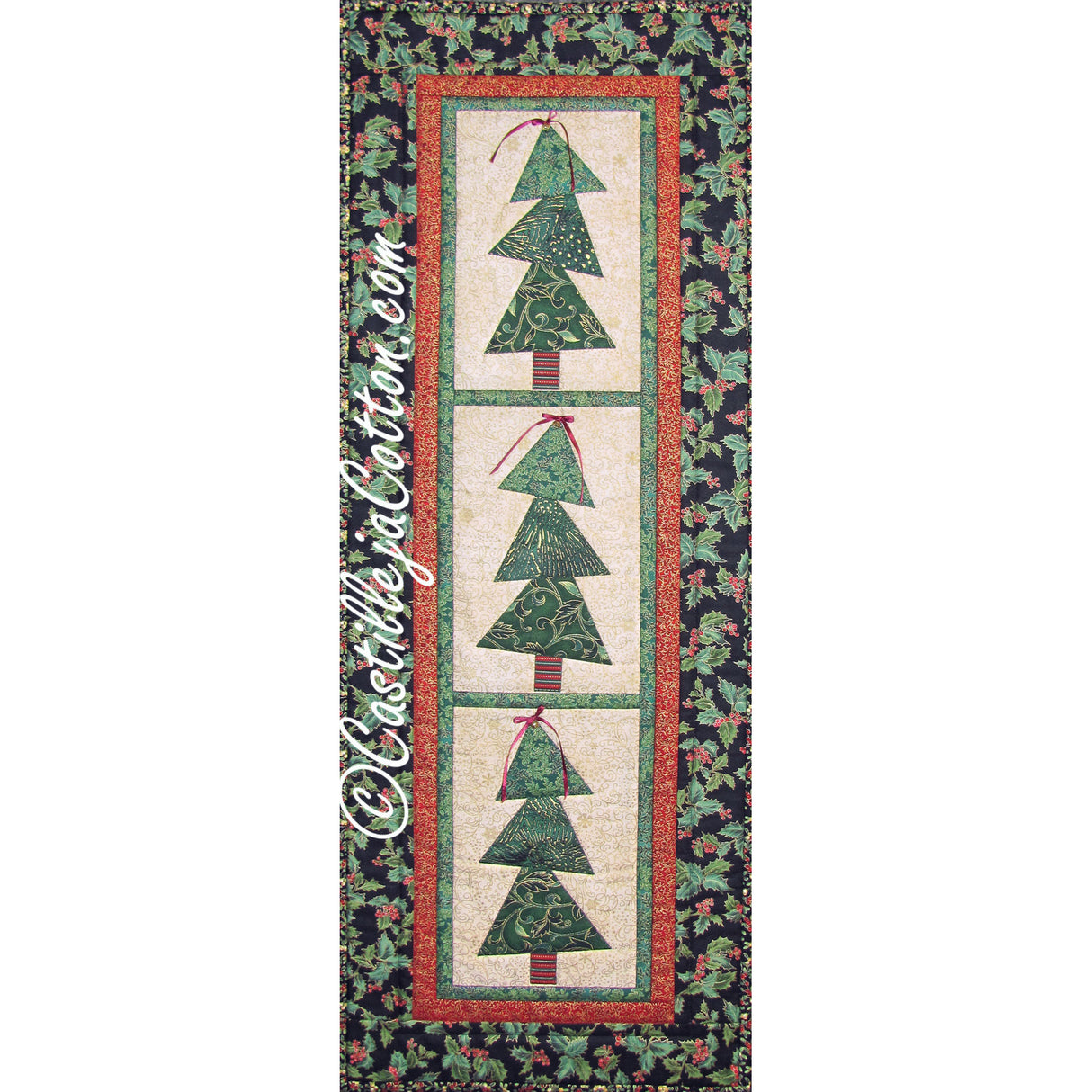 Tipsy Tree Table Runner Downloadable Pattern by Castilleja Cotton