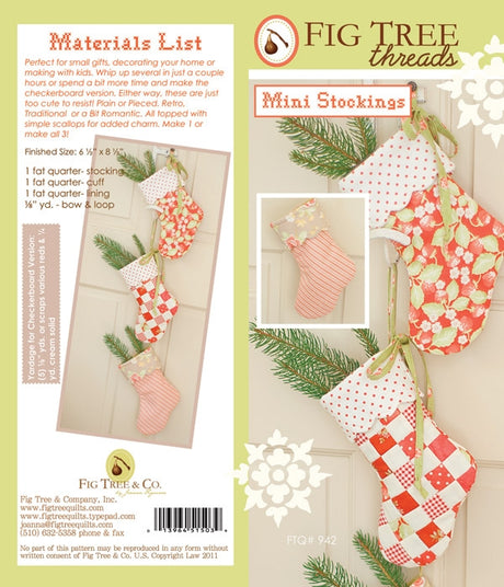 Mini Stockings Pattern by Fig Tree Quilts