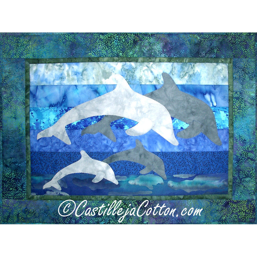 Dolphin Family R2 Downloadale Pattern by Castilleja Cotton