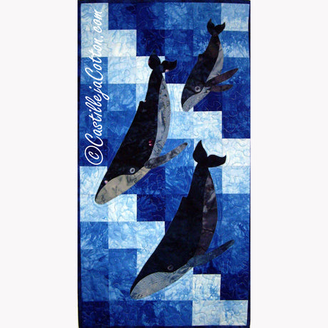 Humpback Family Dive Downloadable Pattern by Castilleja Cotton