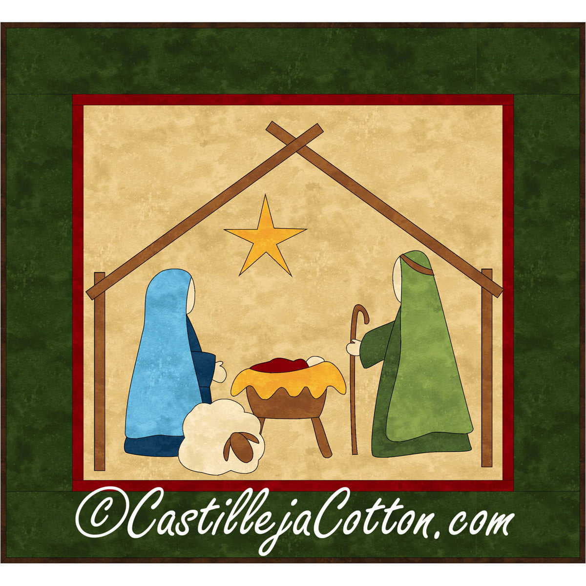 Nativity Downloadable Pattern by Castilleja Cotton by Castilleja Cotton