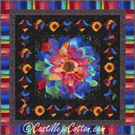 Radiant Flowers Downloadable Pattern By Castilleja Cotton