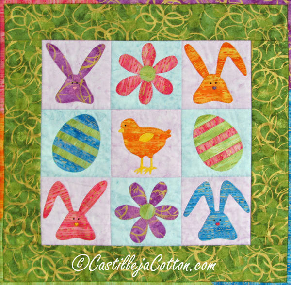 Easter 9-Patch Downloadable Pattern by Castilleja Cotton