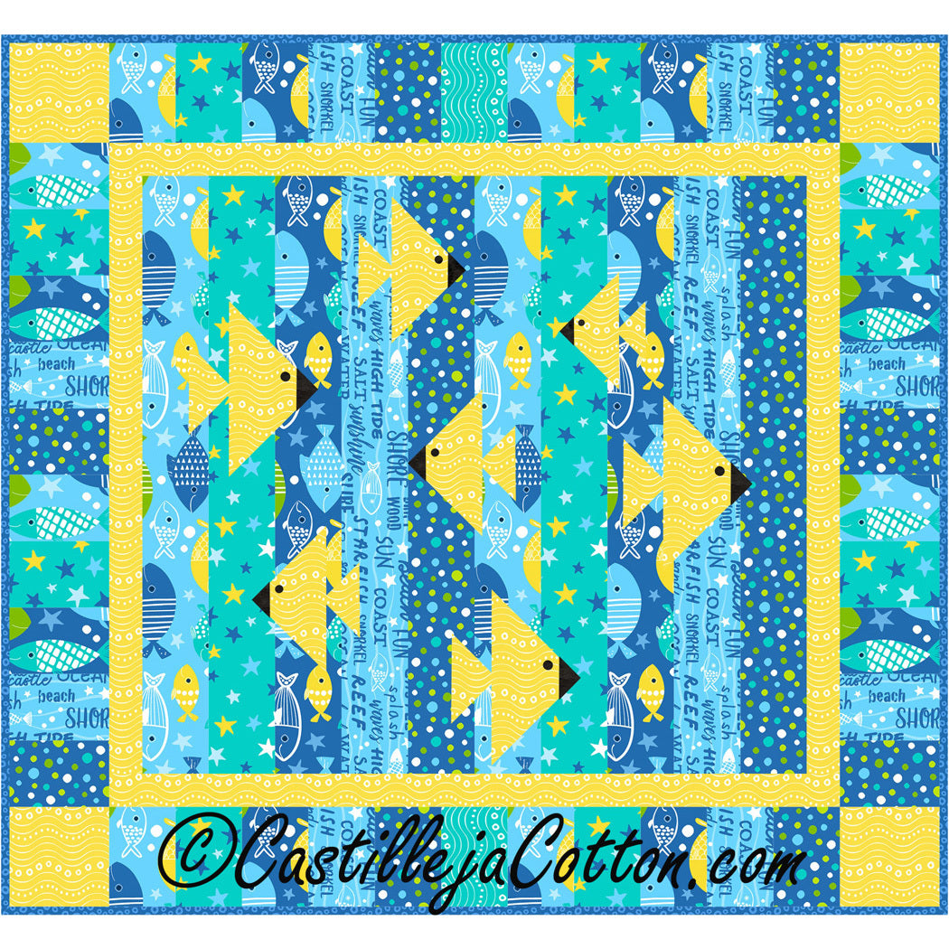 Fish Tank Downloadale Pattern by Castilleja Cotton