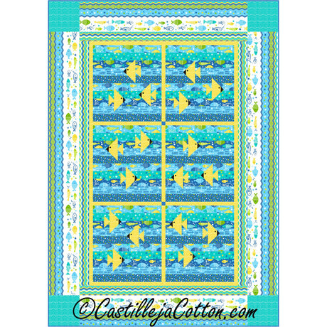 Fish Aquarium Downloadale Pattern by Castilleja Cotton